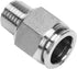Push to Connect Fitting - 304 Stainless Steel Male Straight 1/2" Tube OD x 1/4" NPT