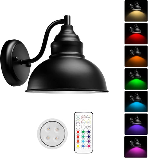 Merlight Wall Sconces Battery Operated Rechargeable Wall Lights with Remote Control Dimmable Auto