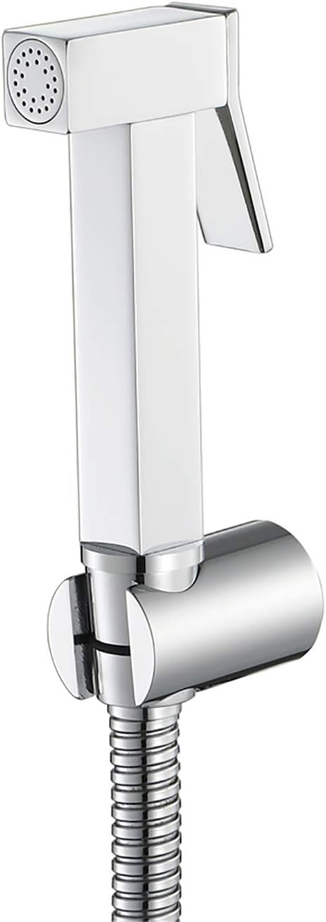 ZLOCYIVHE Handheld Bidet Sprayer for Toilet, Chrome Portable Cloth Diaper Sprayer Set Brass