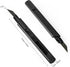FOSHIO Retractable Utility Knife with 30 Degree Snap Off Blade 9MM, Box Cutter for Carton, Cardboard and Box, Office, Home Use, 3 Pack Black Aluminum Handle Knife with Extra 30 Replacement Blades by FOSHIO