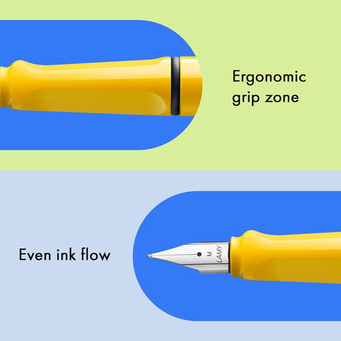 Lamy Safari Fountain Pen, Yellow, Fine Nib (L18F)