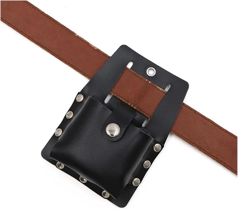 Bingche 2 Pcs Leather Shoulder Tape Measure Condom Outdoor Tools Wallet Storage Bag Convenient Wear-Resistant