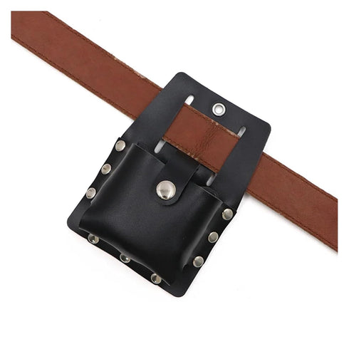 Dnyucen 2 Tape Measure Clip Pcs Leather Shoulder Tape Measure Condom Outdoor Tools Wallet Storage Bag Convenient
