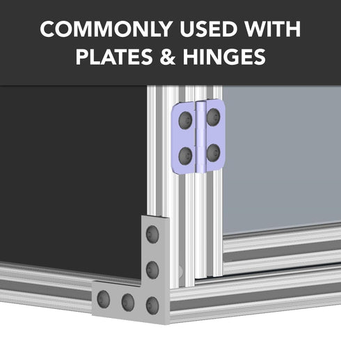 8020, 3933, 15 40 Series 1/4-20 Standard Drop in T-Nut Steel Nut T-Slot Accessories for 80/20 Aluminum Extrusion (10