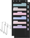 Mr. Pen Hanging Wall File Organizer, 6 Pocket, 2 Pack, Black, Over The Door File Organizer for Wall
