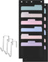 Mr. Pen Hanging Wall File Organizer, 6 Pocket, 2 Pack, Black, Over The Door File Organizer for Wall
