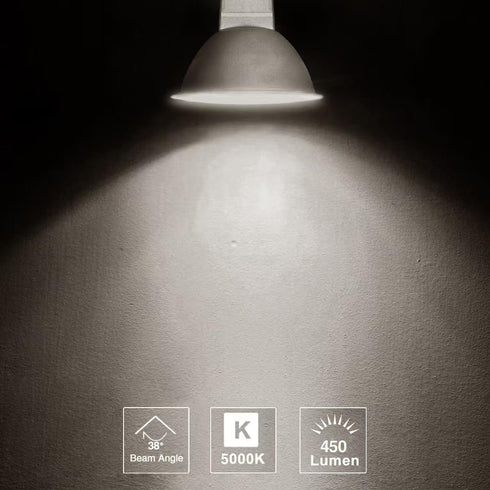 SETEN 6 Pack MR16 Bulb, GU5.3 5W (50W 5000K 450 38 12-24V Non-Dimmable LED Bi-Pin Base, Equivalent) Daylight, Lumens