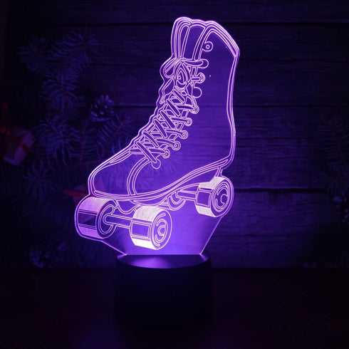Comiwe 3D Light,16 Quad Roller Skates Illusion Night Colours Change Smart Touch & Remote Control,Home Decor LED Bedside
