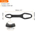 Double-Ended Torx Wrench 9/18"-1/2"(8-22mm) Multifunctional Universal Self-Tightening Wrench Tool 0.14" Thick 6.3" Length Torx Spanner Key Set for Home Auto Machine Repair, Black by HARFINGTON