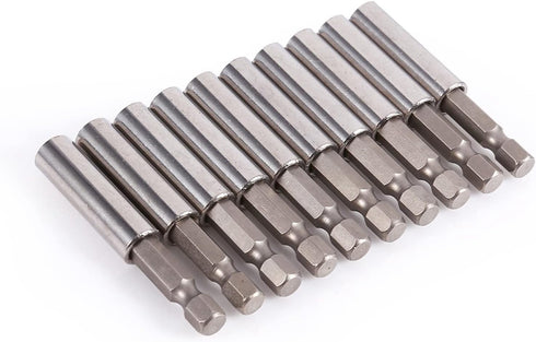 Magnetic Extension Socket Drill Bit Holder, 10pcs 1/4" Hex for Power Tools