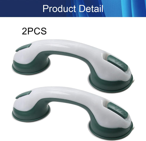 2Pcs Suction Shower Grab Grip Bar Shower Handle & Bathroom Bathtub Handle, Heavy Duty Safety Grab Bar Non Slip