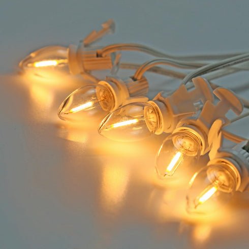 5 Bulbs C7 C7 Bulb 2700K Accessory Cord with LED Night Light - Christmas Village Light Accessory Cord - Warm White