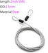 Car Cover Safety Steel Cable, Outdoor Clothesline, Steel Cable, 6.56 Ft 2.5 mm Braided Steel Strip Coated Safety Cable, Luggage Lock Safety Cable, Vinyl Coated Flexible Steel Cable with Ring Ends by WANLIAN