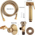 Naroote Handheld Bidet Sprayer for Toilet, Vintage Brass Handheld Bidet Sprayer Spray Bracket Hose Kit Bathroom