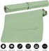 Boutilon Leather Mouse Pad - Extended Desk Pad for Keyboard and Mouse, Non-Slip Study Desk Protector, 35"x17" (L-Green)