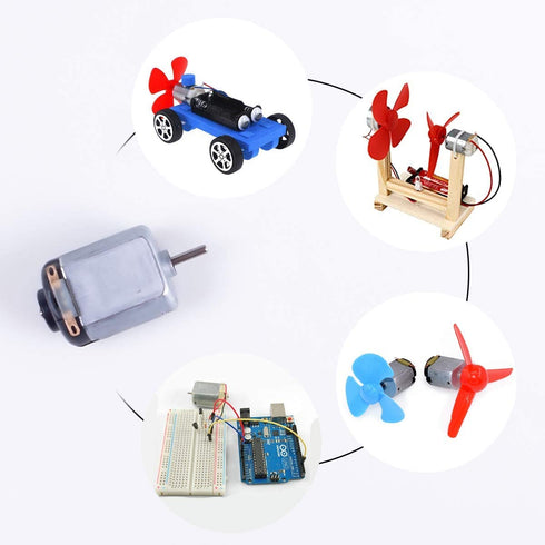 Heyiarbeit 5pcs 3V 16500RPM DC Motor Round Shaft Micro Electric Motor for DIY Electronic Equipment Model