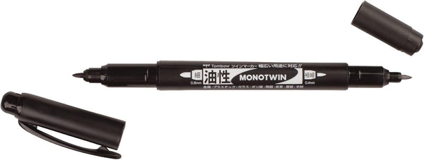Tombow 56500 MONO Twin Permanent Marker, 10-Pack, Dual-Tipped Black Marker