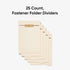 Smead Stackable Folder Dividers with Fasteners, 25 Count, Manila, Letter Size, Bottom 1/5-Cut Tab