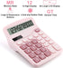 Office Desk Calculator, Cute Pink Calculator for Kids, Basic Desktop Calculator with Big Button Large Display