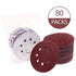 80 Pack 5 inch Sanding Discs Kit, 8 Hole Sander for Drill, Hook and Loop Plate, Various Grit Sandpaper Abrasive Tool