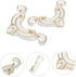 2pcs Homoyoyo Adhesive Furniture Appliques Onlays: Decorative Frame Onlay - Peel and Stick Corner Decal for Vanity