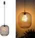 6 TRIROCKS Hanging Lamp Battery Operated Hanging Light Cordless Pendant Lamp Metal Mesh Lanterns with Hours Timer