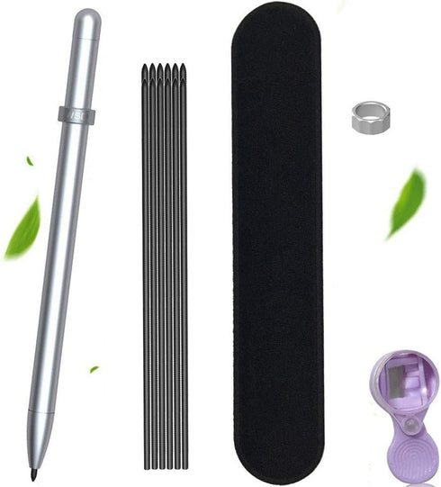 WSD 2.0mm Mechanical Pencil, Drawing Pencils, Sketch Pencils, Magnetic Control Pencil, 2B Silver Refills