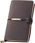 Robrasim Refillable Leather Journal - Antique Handmade Writing Diary, Medium Size 6.7" x 4", Coffee Travel Notebook
