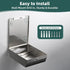 Commercial Paper Towel Dispenser Wall Mount, Large C/Z Tri Fold Multifold Hand Towels Dispenser, Brushed Stainless