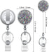 Boutilon Retractable Badge Holder - Lightweight Plastic Badge Reel Card Holder with Key Ring Backing for Nurse,