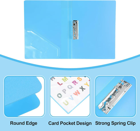 PATIKIL 9.3x12.2" Punchless Binder Clamp - 2 Pcs Plastic Single Strong Clip Clamp Binder Without Rings Sheet File