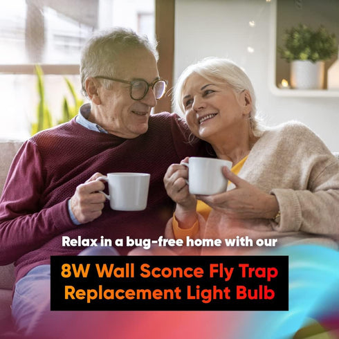 WS108 8W 8 Bulb 1 Pack lumenivo Replacement for Faicuk Trapro Watt Light Lamp Wall Sconce Fly Light Trap