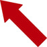 LiteMark Large Red Arrow Stickers 651 Durable Gloss Finish Decal - Floors, Walls, Signs (Pack of 6 Arrows)