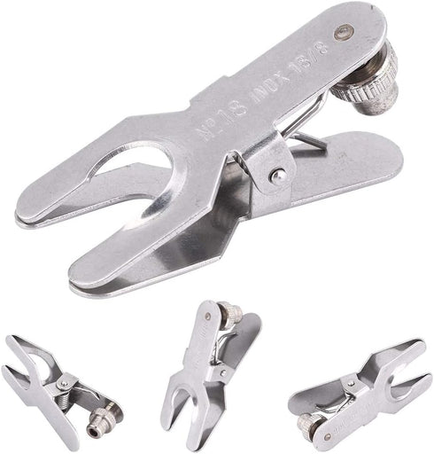 Stainless Steel Spherical Pinch Clamp, Lab Clamp Pinch Clip, Glass Ball Clamp Tools (18#)