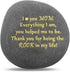 Unique Gift for Mom - Thank You for Being My Rock, Engraved Keepsake Paperweight Stone for Mother