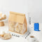 Roppolo 100 8.6 Inch Packing Pcs Brown Kraft Paper Bread Bags with Tin Tie, Large Homemade Bread Bag, Thickened Storage