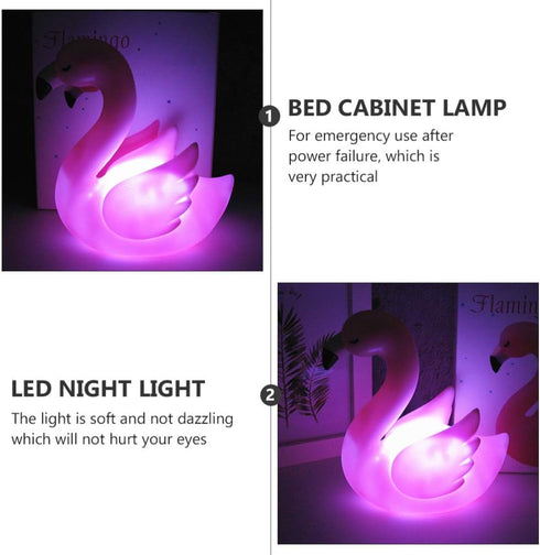 3D Uonlytech Flamingo Led Light Romantic Battery Powered Flamingo Lamp Animal Light Nursery Room Night Table Lamp