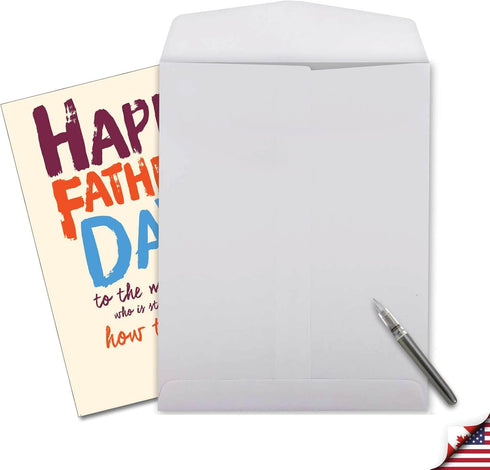 NobleWorks Jumbo Funny Father's Day Card (8.5 x 11 Inch) - Big Loving Greeting Card for Dad, Stepdad - Teacher J6946FDG