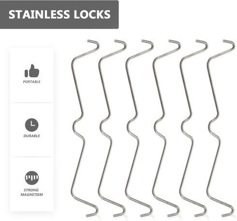 DOITOOL 100pcs Tools Accessories, Stainless Locking Fixer, Organizing Accessories for Clips Hook Various Peg Steel Locks