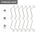 DOITOOL 100pcs Tools Accessories, Stainless Locking Fixer, Organizing Accessories for Clips Hook Various Peg Steel Locks