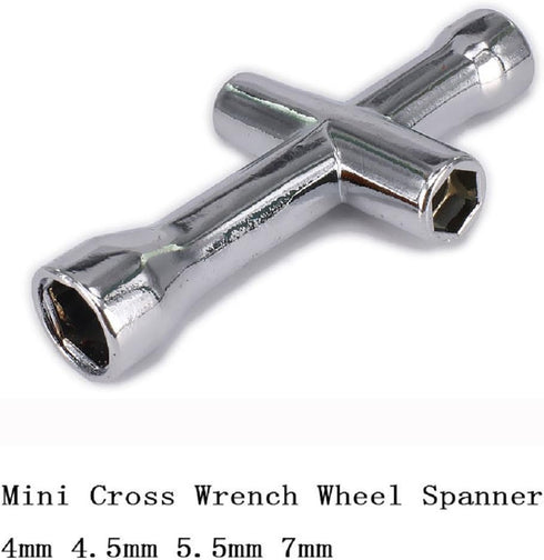 Share Goo Aluminium Cross Wrenches Sleeve 4mm to 17mm Glow Plug Socket Hex Driver for RC Car Truck Crawler