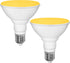 PAR30 Yellow LED Bug Light Bulb, 100W Equivalent, 12W E26 Base Flood Light, Non-Dimmable, 2 Pack