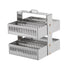 Microscope Slides Rack 30 Positions, Stainless Steel Slide Holder for Research Staining Specimen Storage Stand