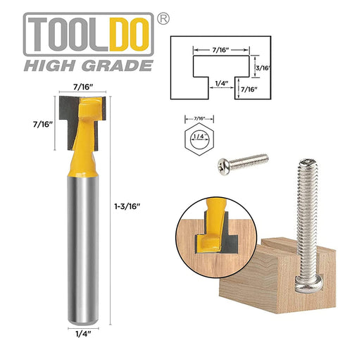 Set- 1/4 Inch bits5 Set 5/16&3/8 1/2 &5/8 &7/16 Inch Keyhole Router Bit Shank Router pcs Router Bit & Blade Diameter