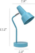 LD1078-CYN 15.2" Simple Designs Sleek Essentials Metal Cone Shade Desk Lamp with Adjustable Shade, for Office, Desk