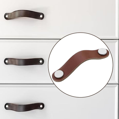 Baoblaze 13.7cmx2.5cmx1.1cm PU Cabinet Knobs, Decorative Handles, Easy Installation, Handle for Bedside, Door