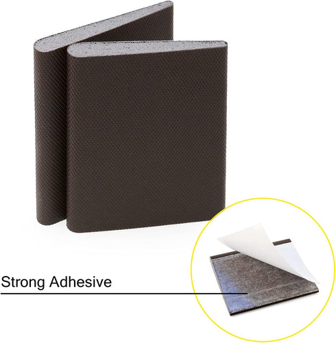 Door Corner Seal Wedge Draft Stopper with Adhesive, 16 Pack for Exterior Door Frame, Brown