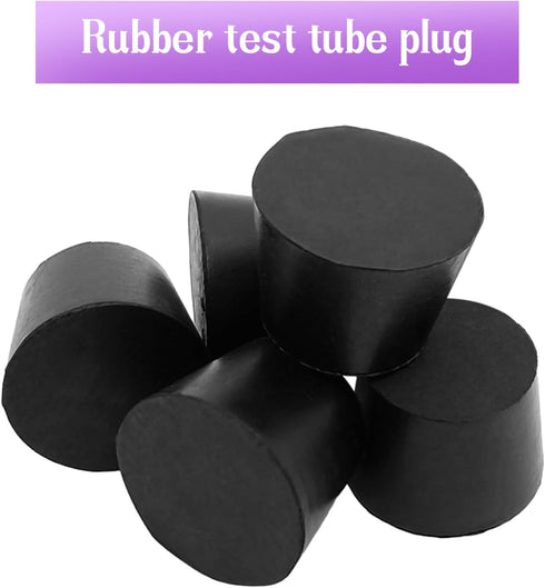 AnRui 6 Pack Solid Rubber Stoppers Tapered Lab Seal Plug 42mm to 50mm for Test Tubes, Industrial, Laboratory