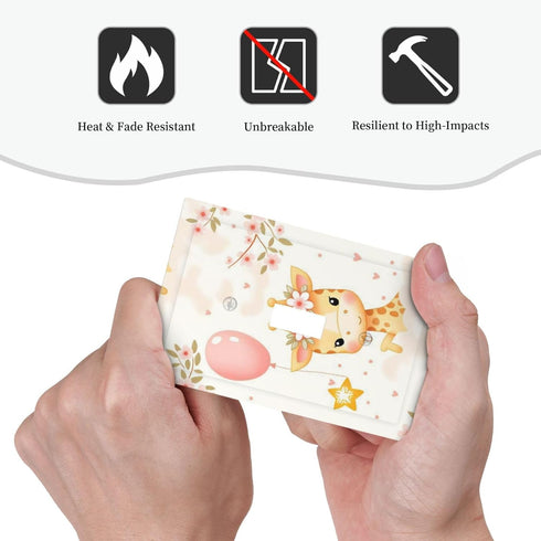 Sturin 1 3X5 Cute Giraffe Wall Plate Light Switch Cover Gang Single Toggle Toggle Switch Art Plates