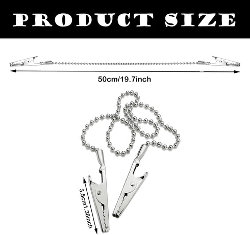 Nexolia 4pcs Dental Napkin Clip, Stainless Steel Clip Neck Chain for Dental Clinics, Napkin Holder Bib Clips, Suitable